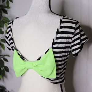 Anthropologie Tops - Anthropologie Mine Striped Crop Top Size Lg Anthropologie Tops - Anthropologie Mine Striped Crop Top Size Lg